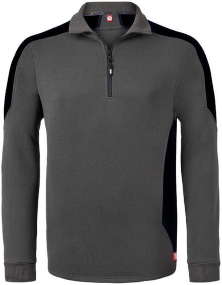 HAVEP Zipsweater Bicolor 10076 - Charcoal/Zwart - XL