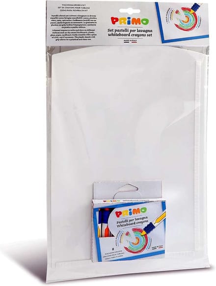 Primo PRIMO - 8 Waskrijt uitwisbaar met grip ø9x80mm en whiteboard