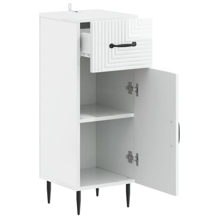 vidaXL - Badkamer - Opbergkast - HAARLEM - Hoogglans - Wit - 30 - x - 31 - x - 80 - cm