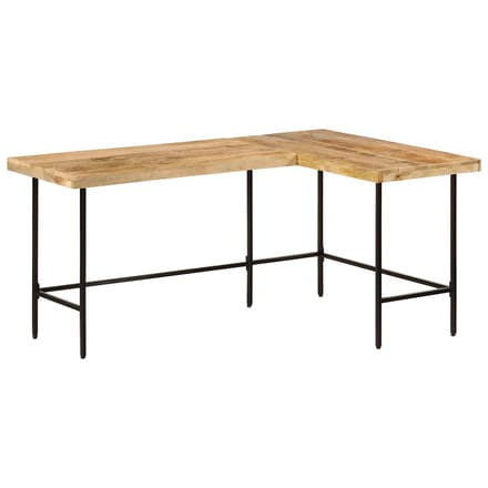 vidaXL - Bureau - 165x110x77 - cm - massief - mangohout - en - ijzer