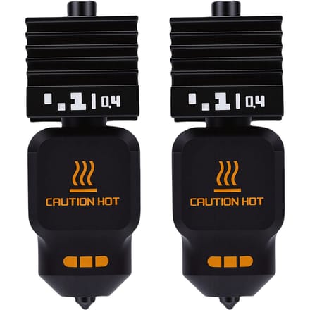 2 STKS Hot End Geschikt voor Bambu Lab H2S 3D-printer 0,4 mm Mondstuk Hotend Kit met 4 Siliconen Hulzen black
