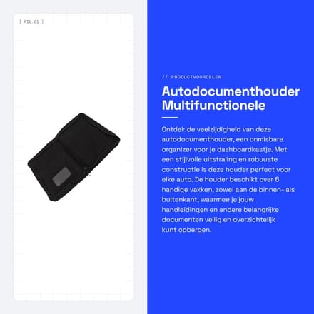 Dailygoods- Autodocumenthouder Robuuste Constructie - Multifunctionele Organizer - 6 Vakken - Dashboardkastje - Universeel - Stijlvolle Uiterlijk - Handschoenenkastje-organizer