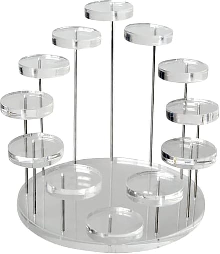 Acryl Ring Display - Oorbelhouder Hanger - Sieraden Tonen - Meerlaags Ontwerp - Desktop Formaat - Transparant
