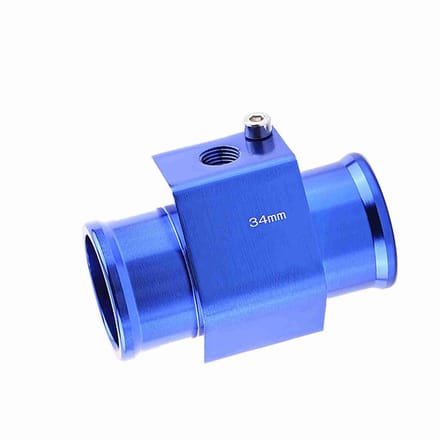 Dailygoods - Auto-water temperatuur sensor adapter - Universeel - Blauw - Koel waterslang verbinding - Geschikt voor de meeste auto’s - 34MM