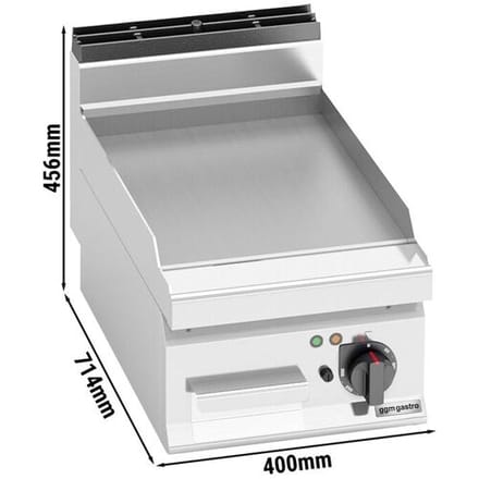 GGM Gastro Elektro Bratplatte - 4,8 kW - Glatt Zilver