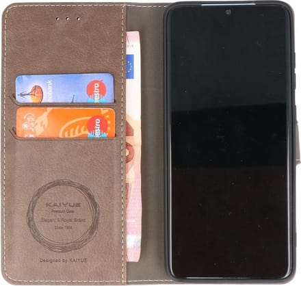 Kaarthouder Portemonnee Book Case Geschikt voor Samsung Galaxy S20 - Grijs