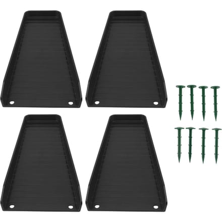 4 PCS Bloc d'éclaboussures de descente de toit Extensions de descente de toit de gouttière Pluvière Rallonge de descente de toit fixable avec 8 noir