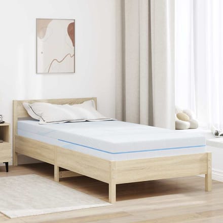 vidaXL - Matras - Medium - stevig - 100 - x - 200 - cm - Wit