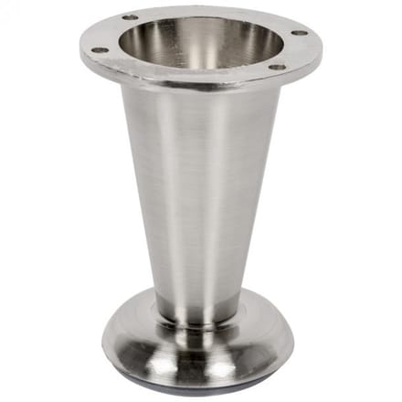 Duraline – Meubelpoot verstelbaar rond – RVS look – Ø71x103-113mm
