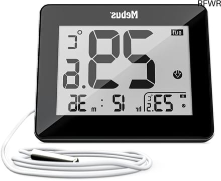 RFWR® Digitale thermometer voor binnen en buiten met bekabelde sensor