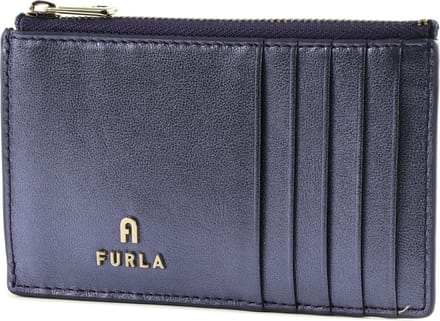 FURLA Leren Kaarthouder Camelia Zipped Card Case Vibe Paars
