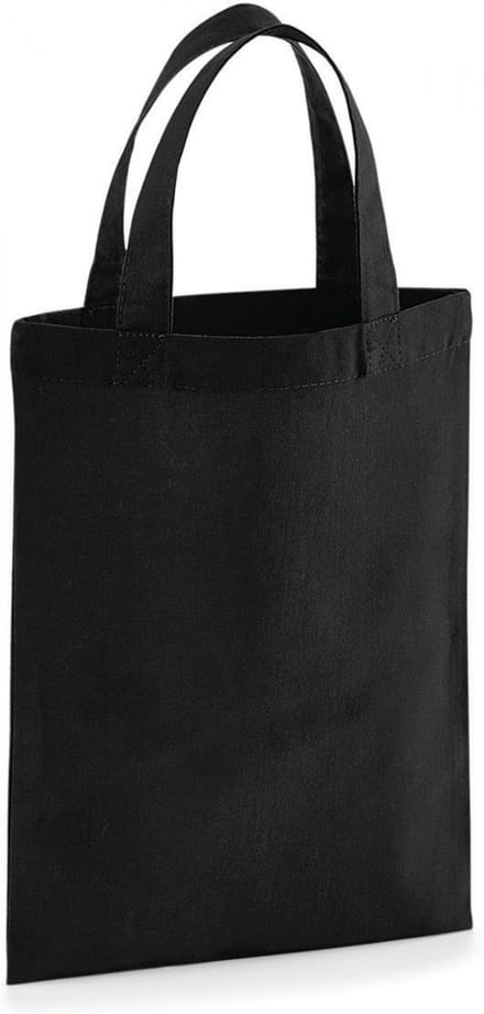 Westford Mill Cotton Party Bag For Life WM103 - Black - 19 x 25 cm