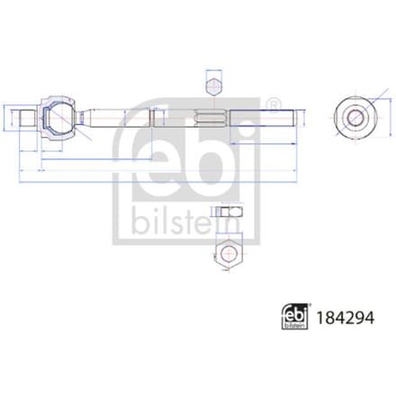 Axiaalgewricht, spoorstang FEBI BILSTEIN 184294