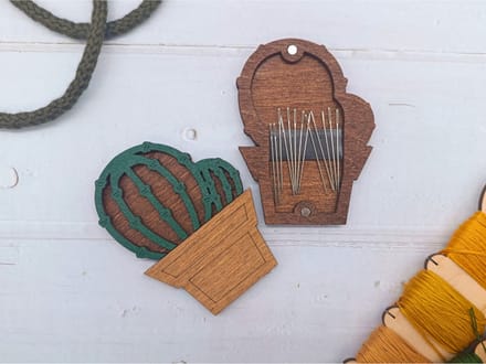 Houten Naaldendoosje - Cactus