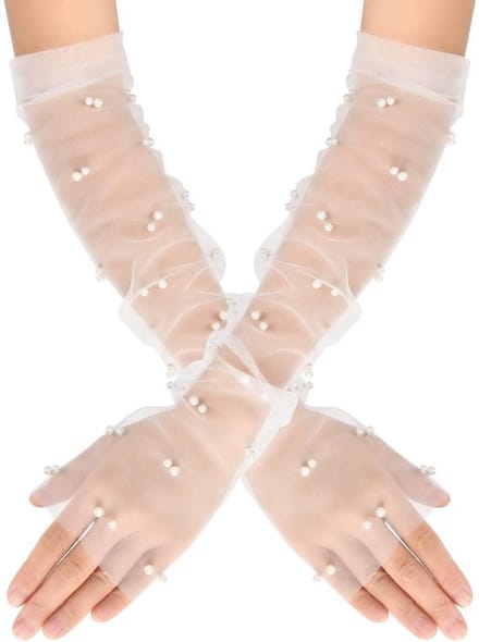 Vt products - Vingerloze handschoenen - Transparante tule