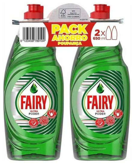 Handafwasmiddel Fairy (2 x 650 ml)