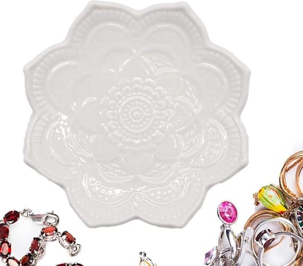 Sieraden Schotel - Ring Houder - Sieraden Opbergen - Creatieve Vorm - 10x10x1cm - Wit