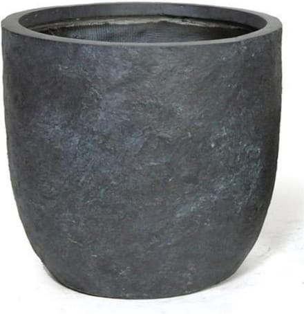 Bloempot Arizona egg pot graphite d25h25 Fiberclay clayfibre MColle...