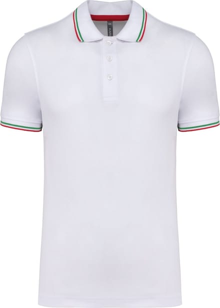 Kariban Polo korte mouwen K250 - White / Red / Green - S