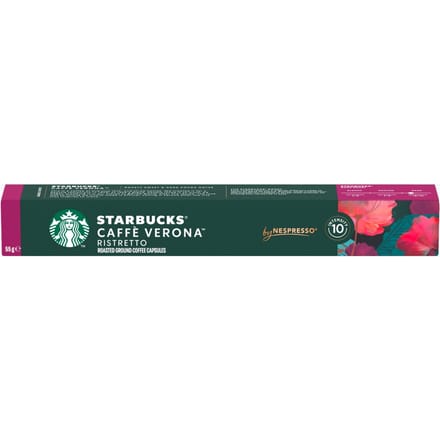 STARBUCKS® by NESPRESSO® Caffè Verona 10 stuks | Donkere Branding 100% Arabica Espresso Capsules | Intensieve Donkere Cacao Smaak Voor Nespresso®