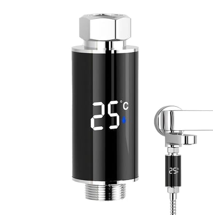 Douche Temperatuur Display - Waterdichte Indicator - Veilig Baden - Digitaal Realtime - 10 Centimeter - Zilver