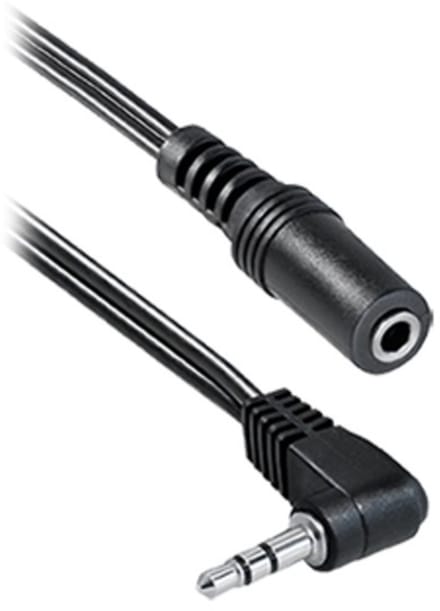 3,5mm Jack haakse stereo audio adapter kabel / zwart - 0,20 meter