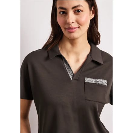 Poloshirt met korte mouwen en glitter