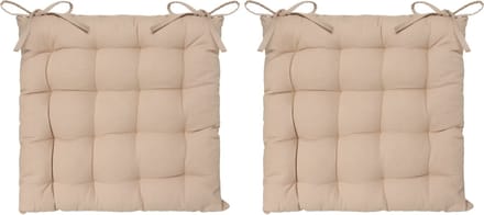 Atmosphera Tuintoelkussen - 6x - beige - katoen - 38 x 6 cm - zitkussen