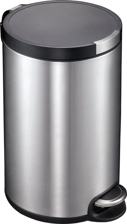EKO - Artistic pedaalemmer 12 liter - Stainless steel Plastic - mat RVS - Prullenbak