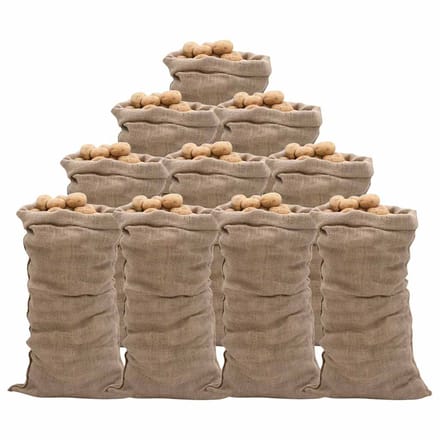 vidaXL - Jutezakken - 10 - stuks - 220 - g/m² - 65x135 - cm - 100% - jute