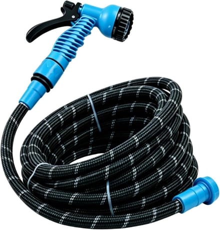 Tuinslang met sproeikop - Flexibele waterslang - Gazon besproeien - Zeven sproeistanden - Tot 30 meter - Groen