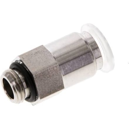 8mm x G1/8'' PA/RVS Insteekfitting Buitendraad EPDM