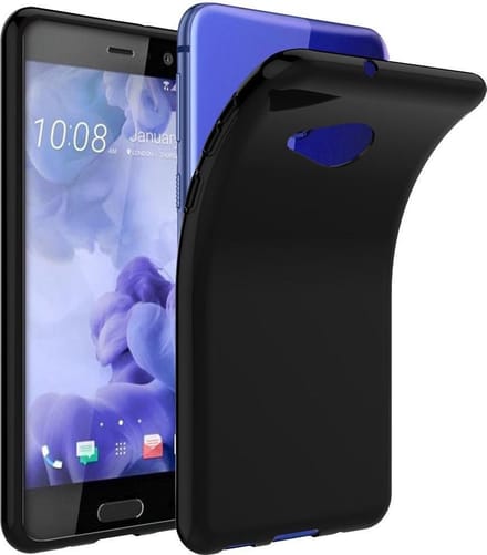 Zwart TPU Siliconen Hoesje Geschikt voor HTC U Play