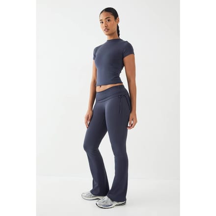 Dames DSGN Studio Ultra Sculpt Geplooid Zijkant Uitlopende Legging | Midnight Blue | Maat: Medium