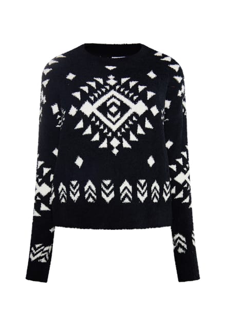 IZIA Jumper Dames zwart en wit