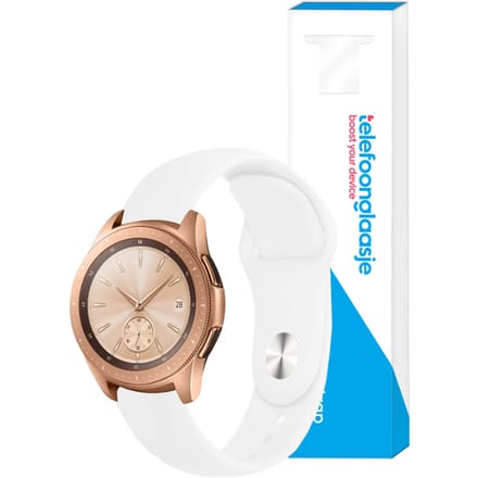 Siliconen smartwatch bandje – Wit 20mm - Universeel