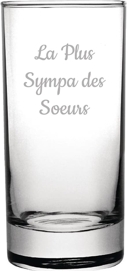 Longdrinkglas gegraveerd - 28,5cl - La Plus Sympa des Soeurs