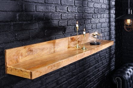 Wandplank MAKASSAR 140cm naturel mango hout - 44743