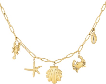 Ketting - Ocean Breeze - Bedelketting - Goudkleurig - Summervibes - Strand - Zee