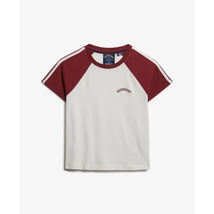 Superdry Essential Logo Retro T-shirt Crème Grootte: 42