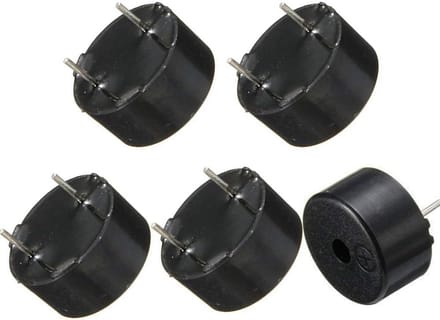 Passieve Piëzo Zoemer - Mini Sounder Luidspreker - Elektronische Alarmen - Compact Formaat - 9x5.5mm - Zwart