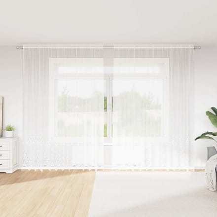 vidaXL Kantgordijn Wit 300 x 300 cm Polyester