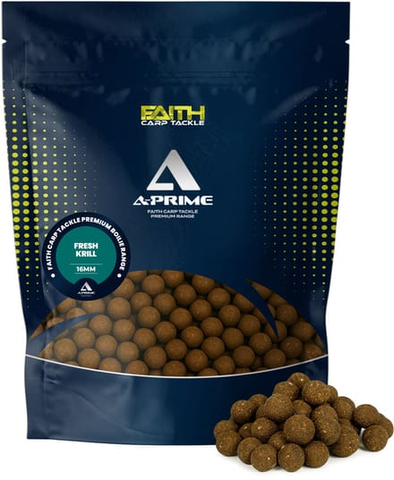 Faith Carp Tackle A-Prime Boilie - 5kg - 16mm - Fresh Krill