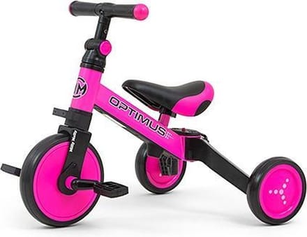 Milly Mally Optimus 3-in-1 - Loopfiets - Jongens en meisjes - Roze