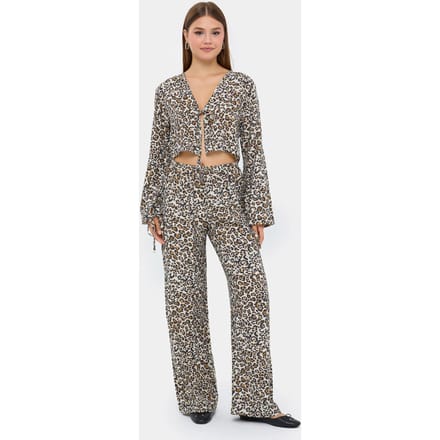 Dierenprint V-hals Hoge Taille Co-ord Set