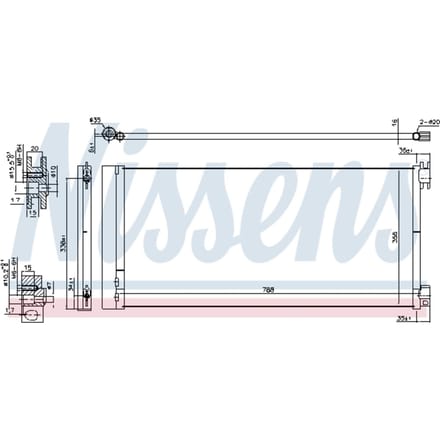 Condensator, airconditioning NISSENS 940596