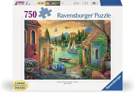 Ravensburger legpuzzel Idyllic Lake Como - 750 XL stukjes volwassenen.
