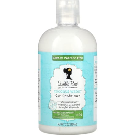 Camille Rose, Coconut Water, Curl Conditioner, 12 oz (354 ml) white