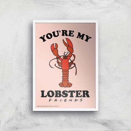 Friends Lobster Giclee Art Print - A2 - White Frame