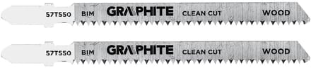 GRAPHITE 57T550 Serie - Decoupeerzaagblad - 15 TPI - 2 stuks - T-Schacht